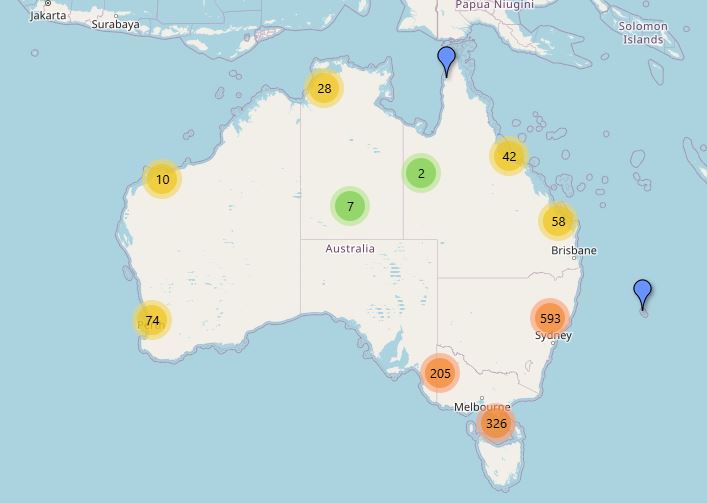 PFAS map Australia