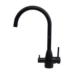 Stainless Steel High Loop Matte Black 3-Way Mixer Tap