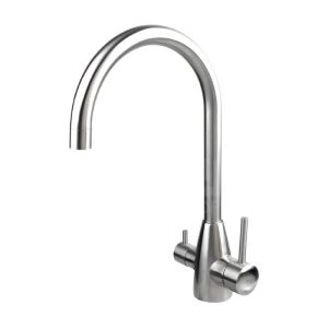 ArcFlow Stainless Steel 3 Way High Loop Mixer Tap